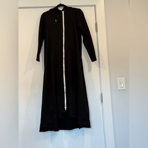 DRESS BLANK black zip up maxi dress